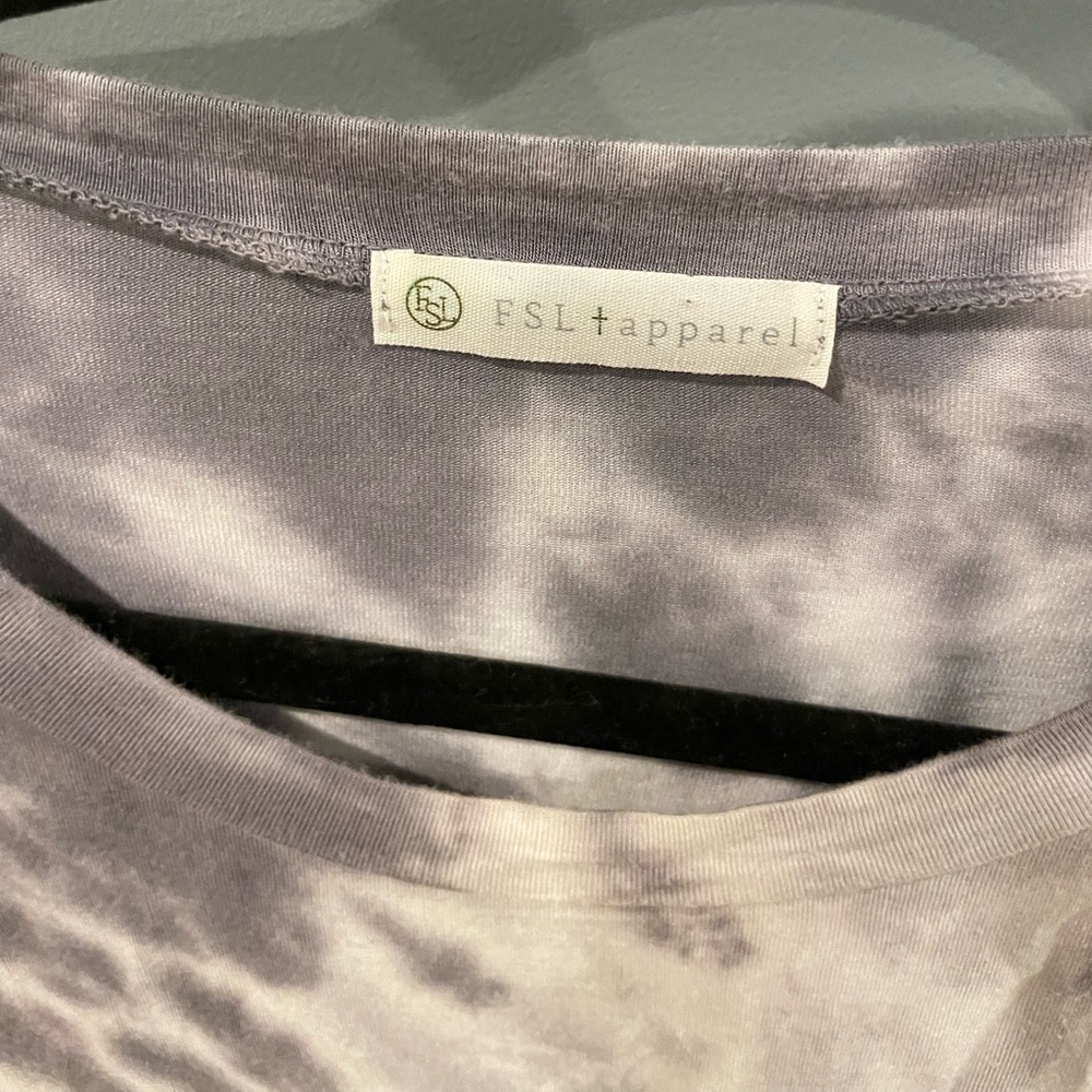 FSL APPAREL tie dye loose fit long sleeve top L - Picture 2 of 5